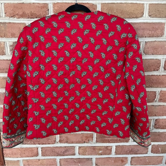 Red Vera Bradley button down jacket excellent condition. Size medium - Picture 3 of 11